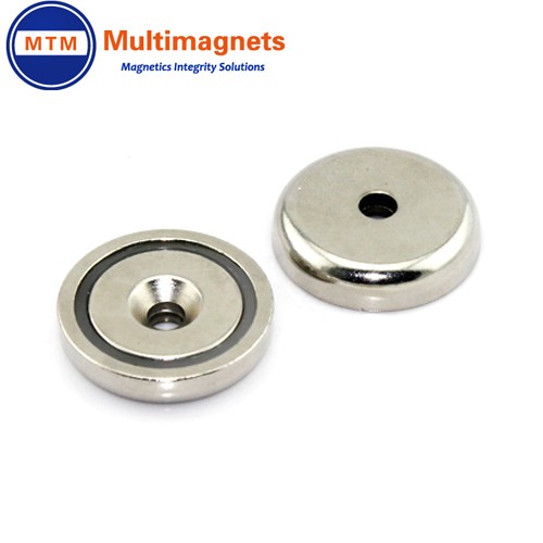 D25mm Pot magnet with countersunk hole 