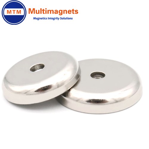 D25mm Pot magnet with countersunk hole 