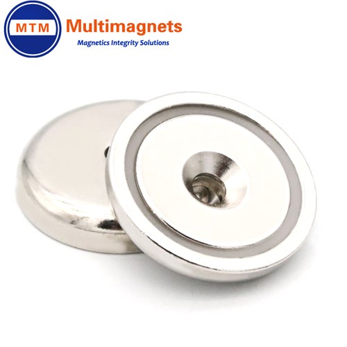 D25mm Pot magnet with countersunk hole 