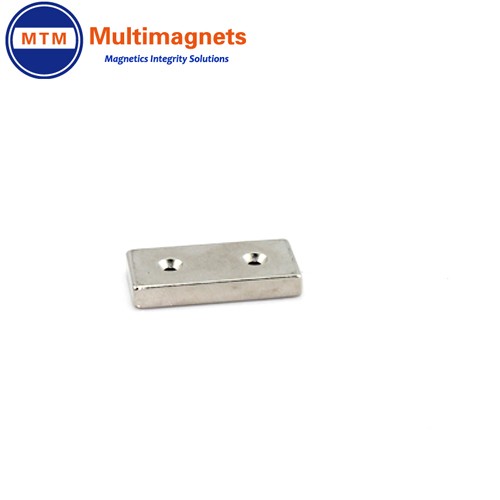 Neodymium Block magnet with countersunk holes