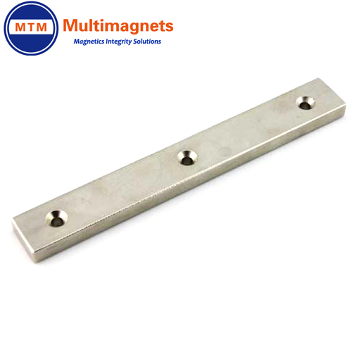 Permanent Rectangle magnet with countersunk hole 