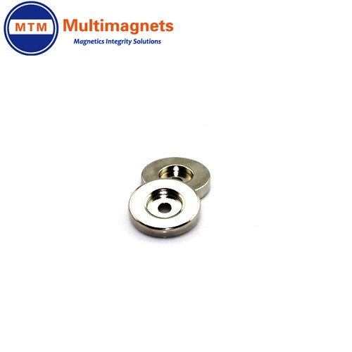 Neodymium magnet with countersink hole