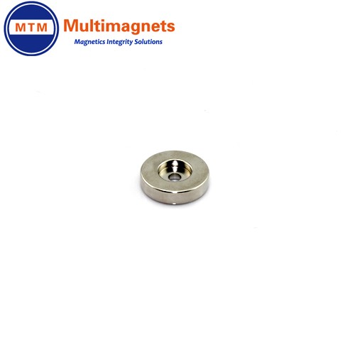 Neodymium magnet with countersink hole